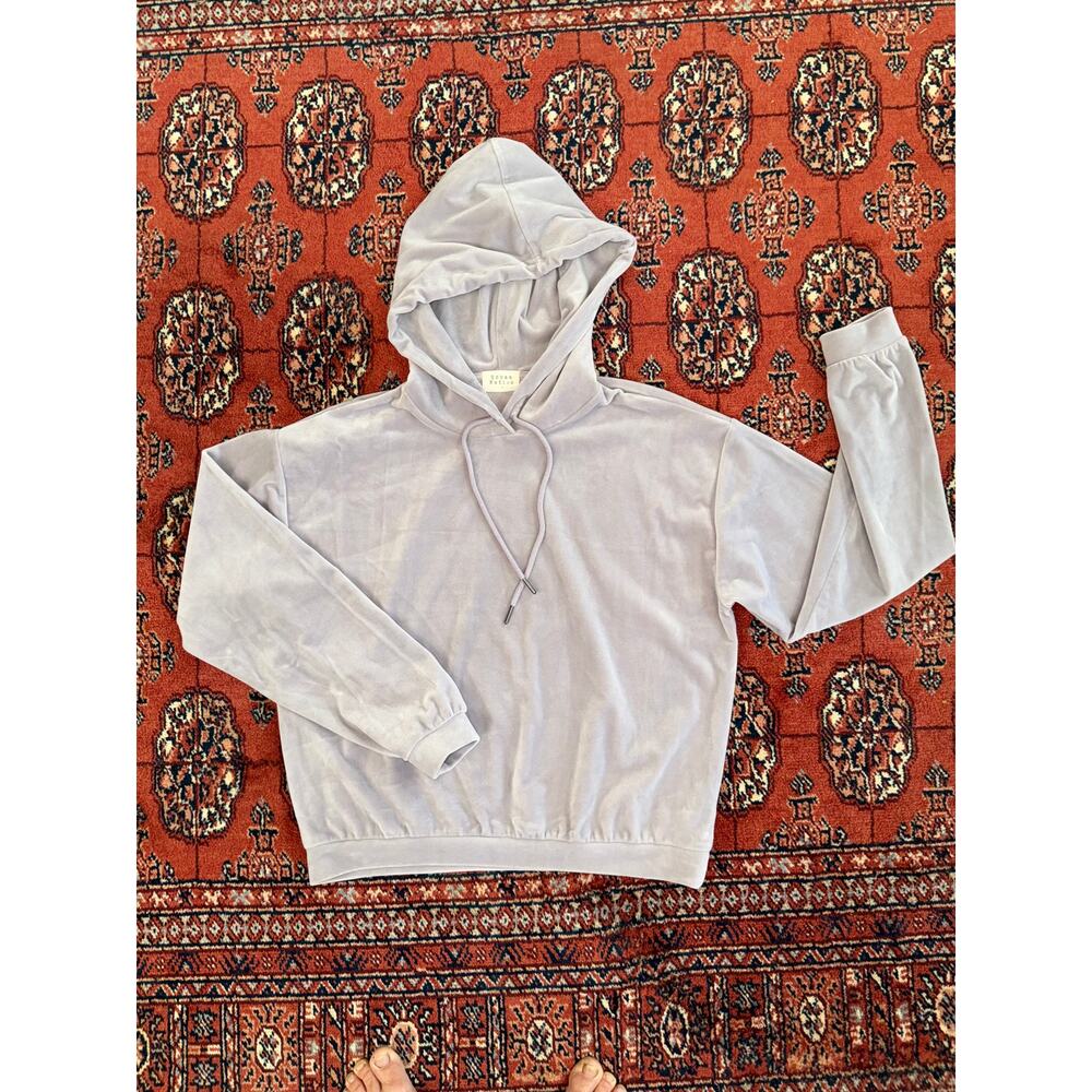 Urban Nation L Super Soft Velour Pale Lavender‎ Cozy Hoodie Top